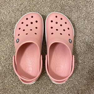 Pink crocs